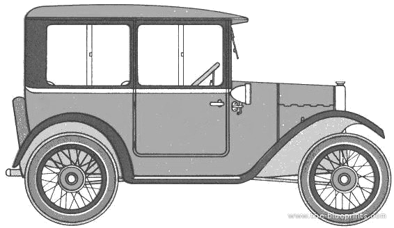 BMW Dixi (1929) - БМВ - чертежи, габариты, рисунки автомобиля