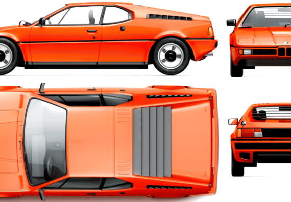 BMW M1 (1980) - BMW - drawings, dimensions, pictures of the car