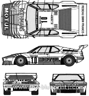 BMW M1 Motul Tour de Corse (E26) (1982) - БМВ - чертежи, габариты, рисунки автомобиля