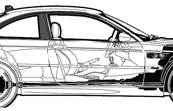 BMW M3 (E46) (2002) - БМВ - чертежи, габариты, рисунки автомобиля