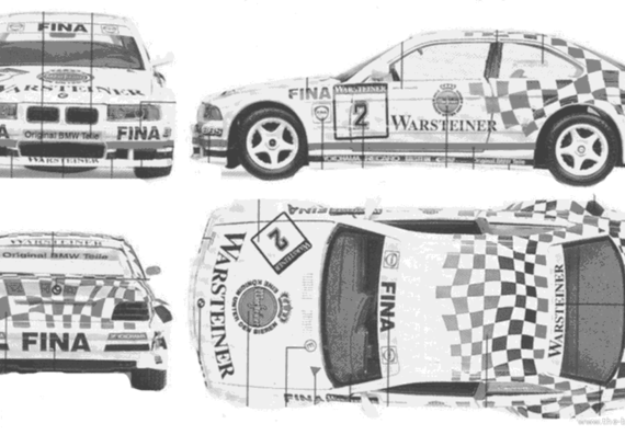 BMW M3 GTR (E36) - BMW - drawings, dimensions, figures of the car