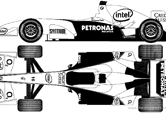 BMW Sauber F1 (2006) - BMW - drawings, dimensions, pictures of the car