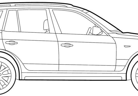 BMW X3 (E83) (2009) - БМВ - чертежи, габариты, рисунки автомобиля