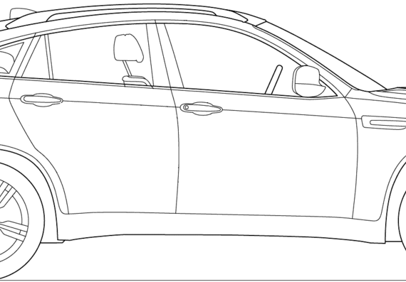 BMW X6M (2013) - БМВ - чертежи, габариты, рисунки автомобиля