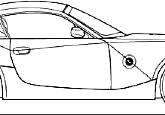 BMW Z4M Coupe (2006) - БМВ - чертежи, габариты, рисунки автомобиля