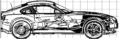 BMW Z4 M Coupe (E86) (2006) - BMW - drawings, dimensions, car drawings