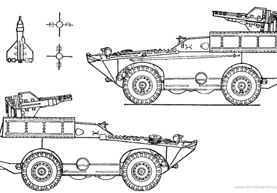 BRDM-1 2P27 3M6 Shmel (AT-1 Snapper) - Different cars - drawings, dimensions, car drawings