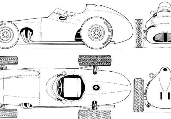 BRM 2.5L F1 GP (1959) - БРМ - чертежи, габариты, рисунки автомобиля
