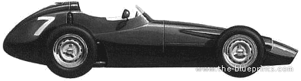 BRM P25 F1 (1956) - БРМ - чертежи, габариты, рисунки автомобиля