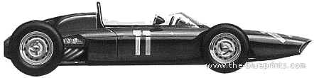 BRM P51 F1 (1962) - БРМ - чертежи, габариты, рисунки автомобиля