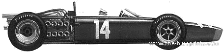 BRM P83 F1 (1967) - БРМ - чертежи, габариты, рисунки автомобиля