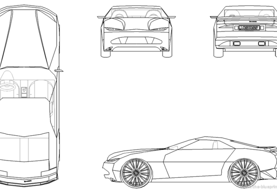 Baiser Concept Car (Prototype) - Разные автомобили - чертежи, габариты, рисунки автомобиля