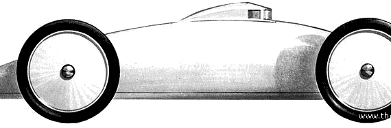 Baker Electric Torpedo Land Speed ​ ​ Rekord Car (1902) - Various cars - drawings, dimensions, pictures of the car