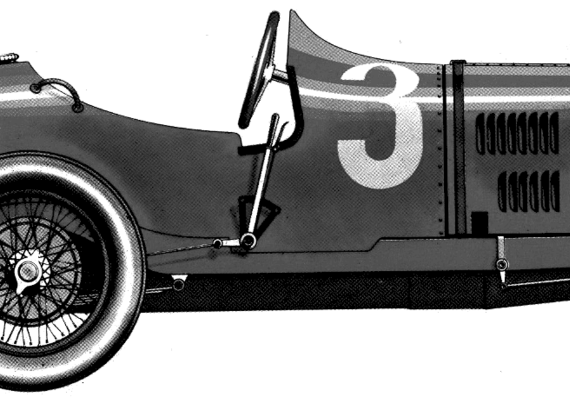 Ballot GP (1921) - Разные автомобили - чертежи, габариты, рисунки автомобиля