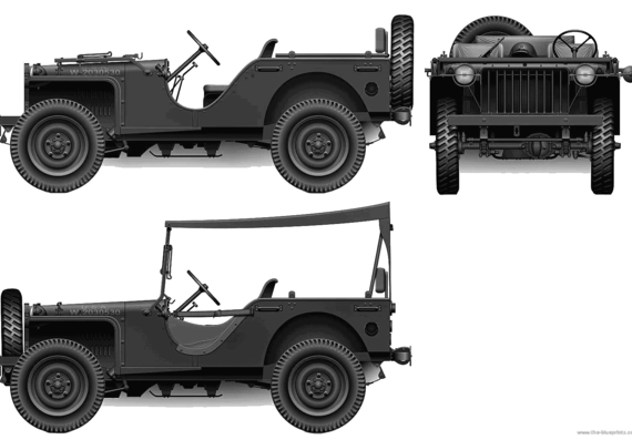Bantam BRC-40 (1940) - Разные автомобили - чертежи, габариты, рисунки автомобиля