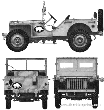 Bantam BRC (1941) - Разные автомобили - чертежи, габариты, рисунки автомобиля