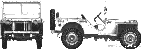 Bantam BRC 40 (1941) - Разные автомобили - чертежи, габариты, рисунки автомобиля