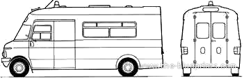Bedford Ambulance (1975) - Bedford - drawings, dimensions, pictures of the car