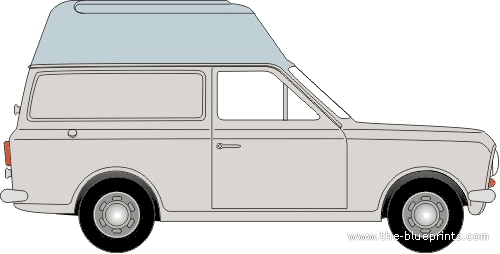 Bedford Beagle HA High Roof - Бедфорд - чертежи, габариты, рисунки автомобиля