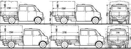Bedford Blitz - Bedford - drawings, dimensions, pictures of the car