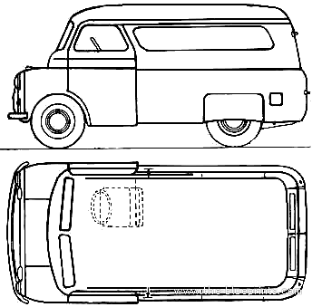 Bedford CA Mk.I (1955) - Бедфорд - чертежи, габариты, рисунки автомобиля
