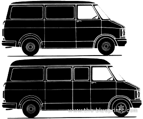 Bedford CF Van (1980) - Разные автомобили - чертежи, габариты, рисунки автомобиля