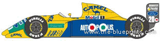 Benetton Ford B190B F1 GP - Ford - drawings, dimensions, pictures of the car