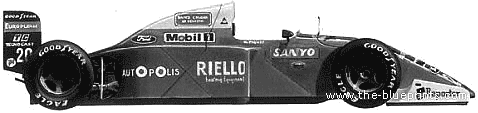 Benetton Ford B190 F1 (1990) - Ford - drawings, dimensions, pictures of the car