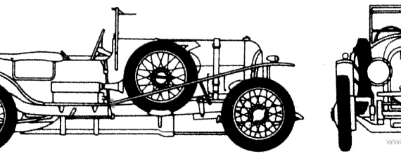 Bentley 3-Litre (1927) - Бентли - чертежи, габариты, рисунки автомобиля