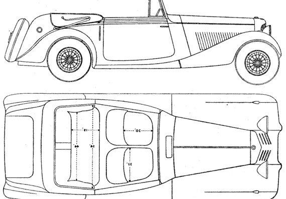 Bentley 4.5 Litre DHC (1931) - Bentley - drawings, dimensions, pictures of the car