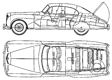 Bentley Continental II Sport Saloon (1954) - Bentley - drawings, dimensions, pictures of the car
