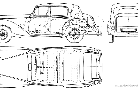 Bentley Mk VI - Бентли - чертежи, габариты, рисунки автомобиля