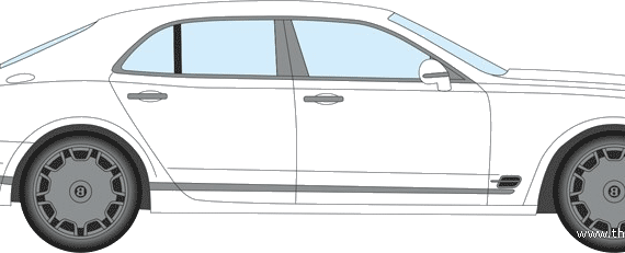 Bentley Mulsanne (2010) - Бентли - чертежи, габариты, рисунки автомобиля