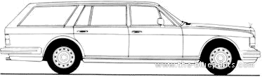 Bentley Provenance Estate Car - Бентли - чертежи, габариты, рисунки автомобиля