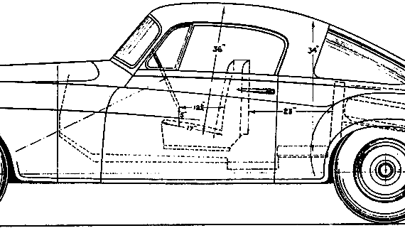 Bentley R Type Continental HJ Mulliner Coupe (1959) - Bentley - drawings, dimensions, pictures of the car