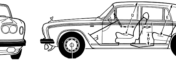 Bentley T2 Saloon (1981) - Бентли - чертежи, габариты, рисунки автомобиля