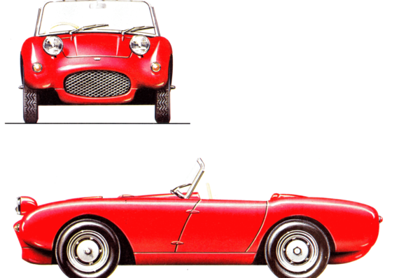 Berkeley (1958) - Разные автомобили - чертежи, габариты, рисунки автомобиля