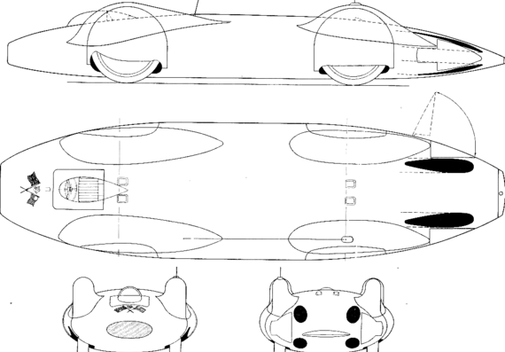 Bluebird CN7 (1960) - Разные автомобили - чертежи, габариты, рисунки автомобиля