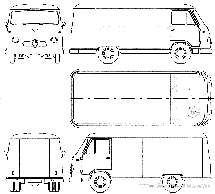 Borgward B611 Van (1960) - Bogward - drawings, dimensions, pictures of the car