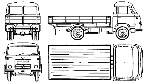 Borgward B622 Pick-up (1959) - Bogward - drawings, dimensions, pictures of the car