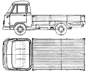 Borgward Frontal B-611 Argentina (1962) - Богвард - чертежи, габариты, рисунки автомобиля
