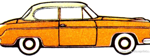 Borgward Isabella - Богвард - чертежи, габариты, рисунки автомобиля