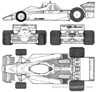 Brabham-Alfa Romeo BT46 F1 GP (1978) - Брэбхем - чертежи, габариты, рисунки автомобиля