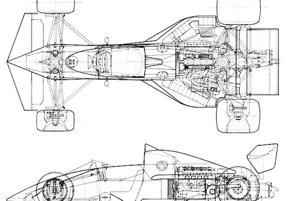 Brabham-BMW BT-52 F1 (1983) - Brabham - drawings, dimensions, pictures of the car