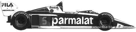 Brabham BMW BT52 F1 (1983) - Брэбхем - чертежи, габариты, рисунки автомобиля