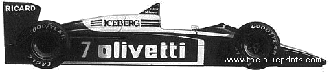 Brabham BMW BT56 F1 (1987) - Brabham - drawings, dimensions, pictures of the car