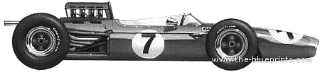 Brabham BRM BT11 F1 (1965) - Брэбхем - чертежи, габариты, рисунки автомобиля