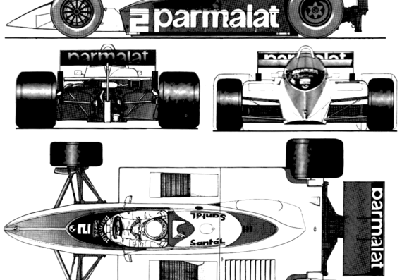 Brabham BT50 - Брэбхем - чертежи, габариты, рисунки автомобиля