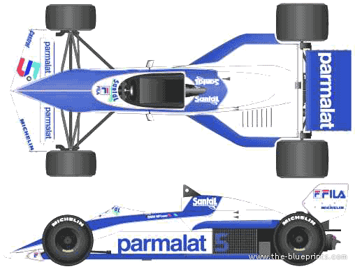 Brabham BT52 F1 GP (1981) - Брэбхем - чертежи, габариты, рисунки автомобиля