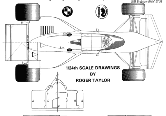 Brabham BT 52 - Брэбхем - чертежи, габариты, рисунки автомобиля